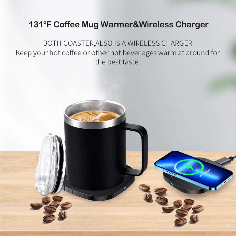 2 in 1 Coffee Mug Warmer and Wireless Charger