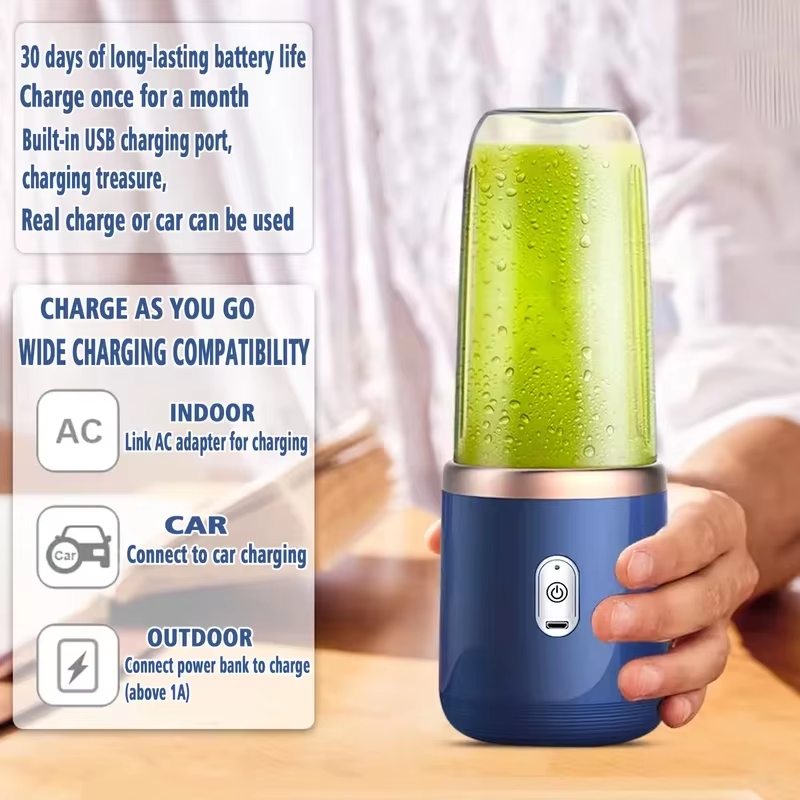 Portable 6 Blade Electric Juicer Blender Cup