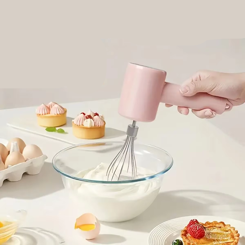 Portable Hand-Held Egg Beater and Mixer