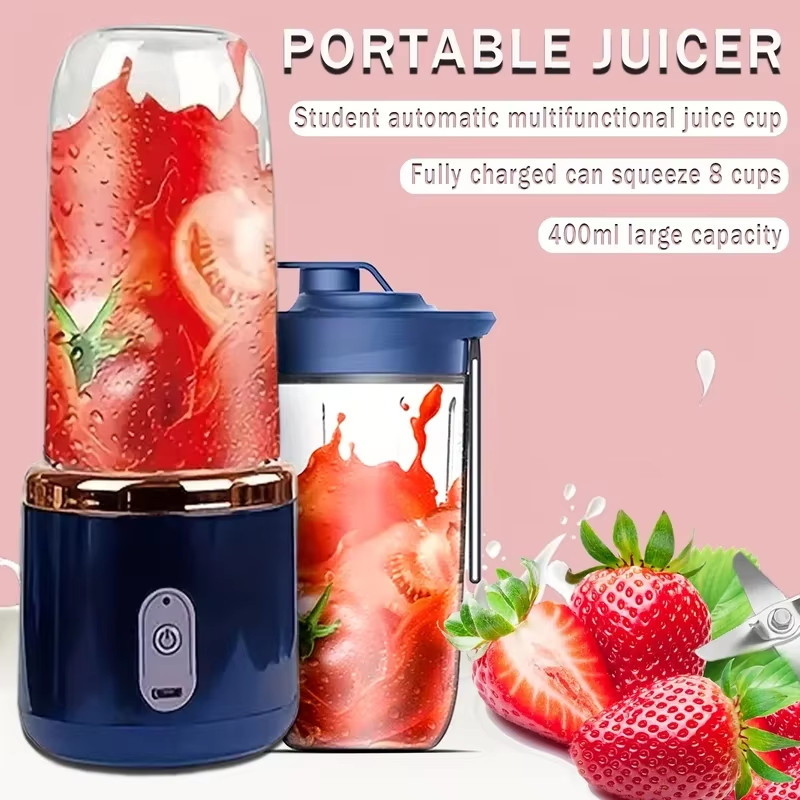 Portable 6 Blade Electric Juicer Blender Cup
