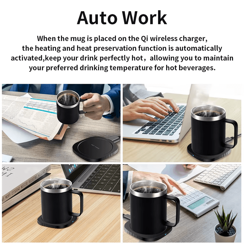2 in 1 Coffee Mug Warmer and Wireless Charger
