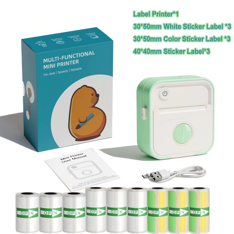 Mini Thermal Inkless Label Printer