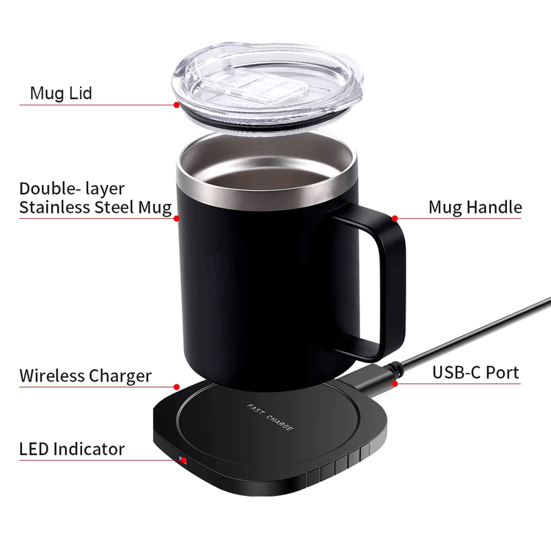 2 in 1 Coffee Mug Warmer and Wireless Charger