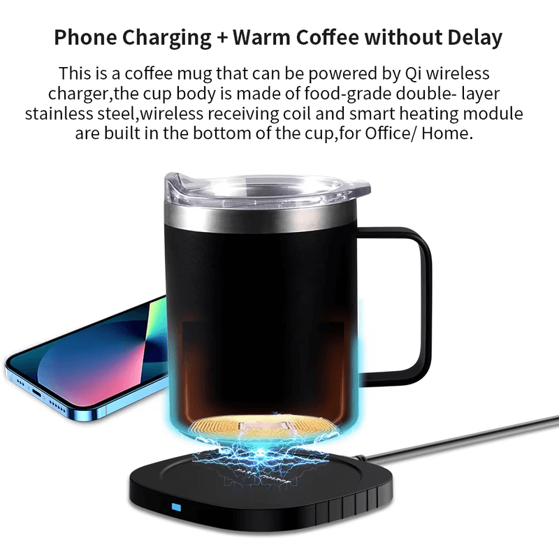 2 in 1 Coffee Mug Warmer and Wireless Charger