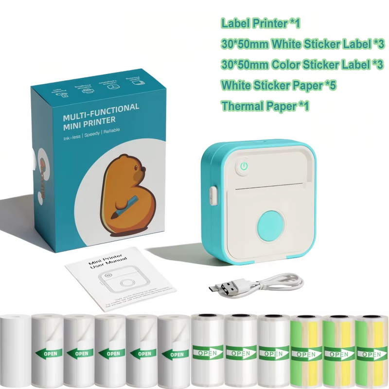 Mini Thermal Inkless Label Printer