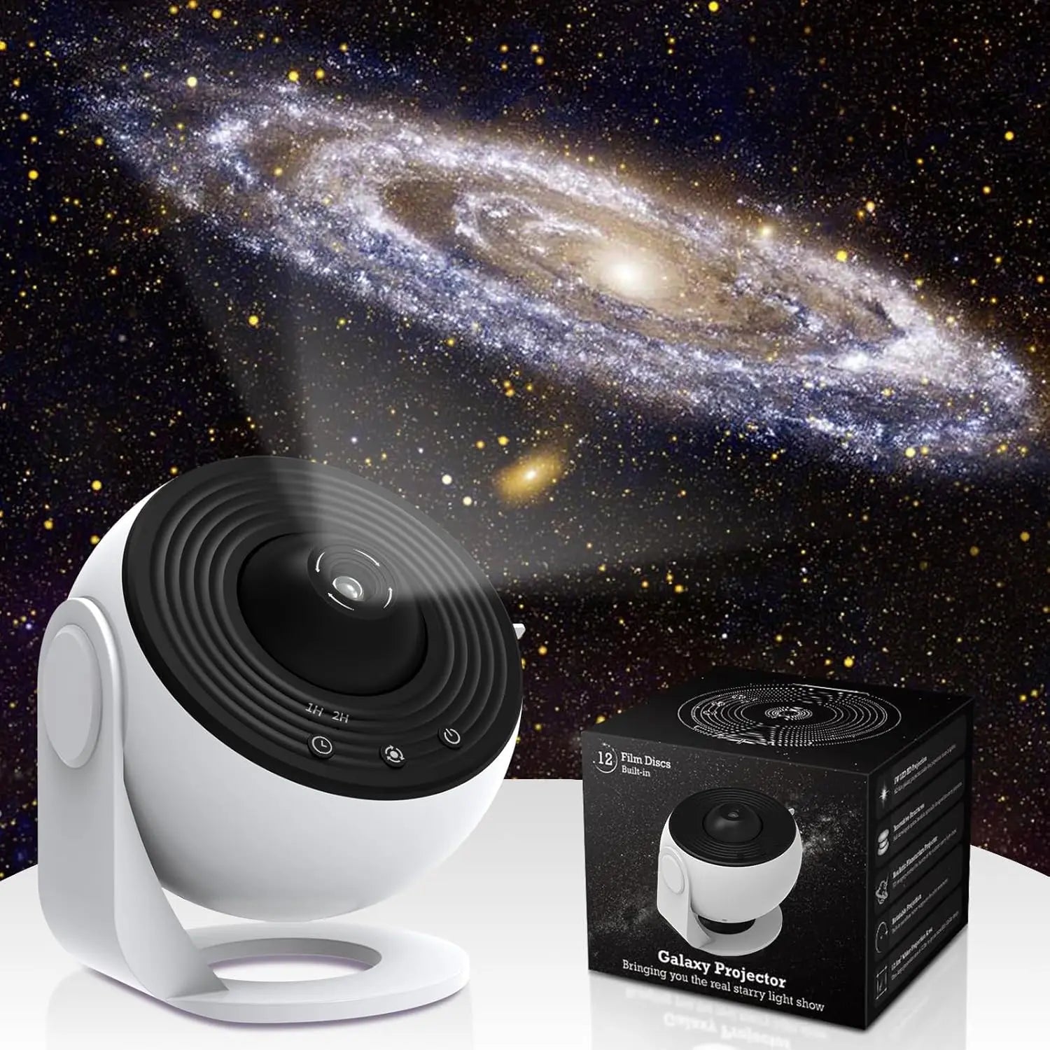 360° Rotating 13 Disc Galaxy Projector