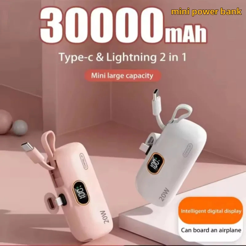 30000Mah Mini Portable Capsule Power Bank