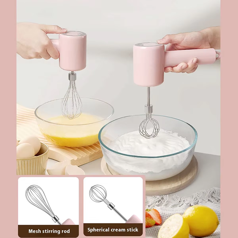 Portable Hand-Held Egg Beater and Mixer