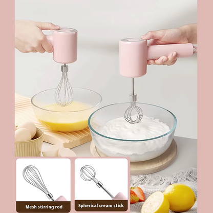 Portable Hand-Held Egg Beater and Mixer